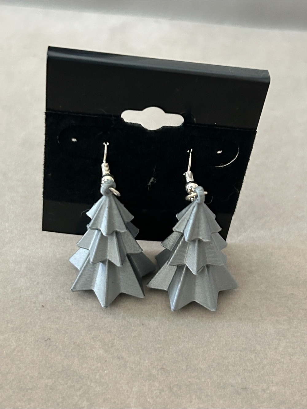 Silver Tiered Tree Drop Earrings - Women Jewelry